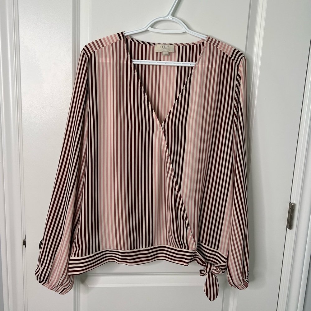 LOFT Striped Blouse